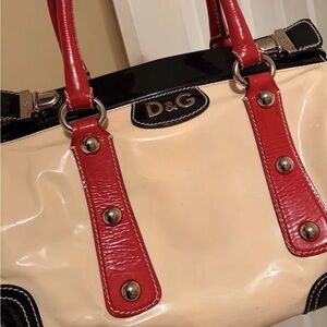 Dolce & Gabbana Black and Red Satchel